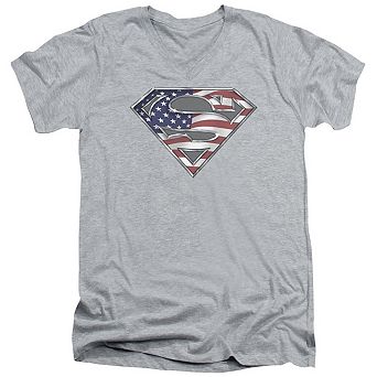 Superman All Short Sleeve Adult V Neck T-shirt