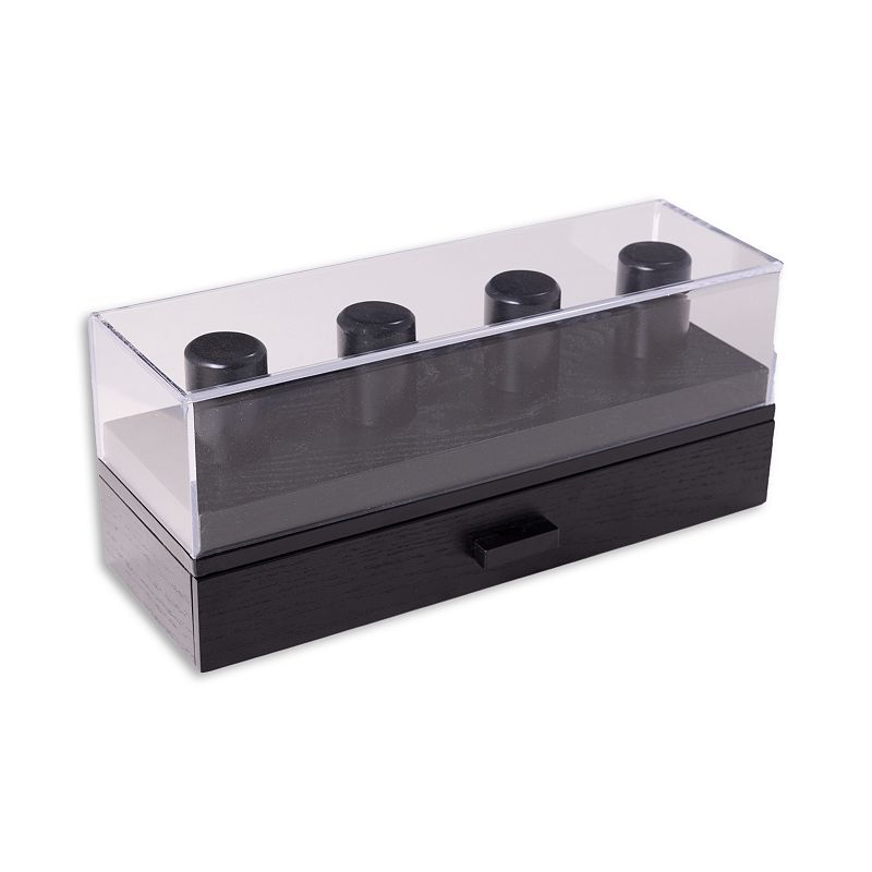 Bey-Berk Darian Watch & Accessory Box, Black