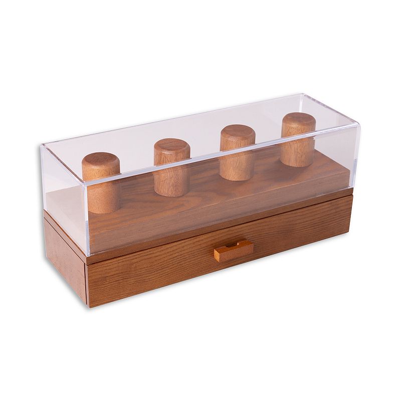 Bey-Berk Darian Watch & Accessory Box, Brown