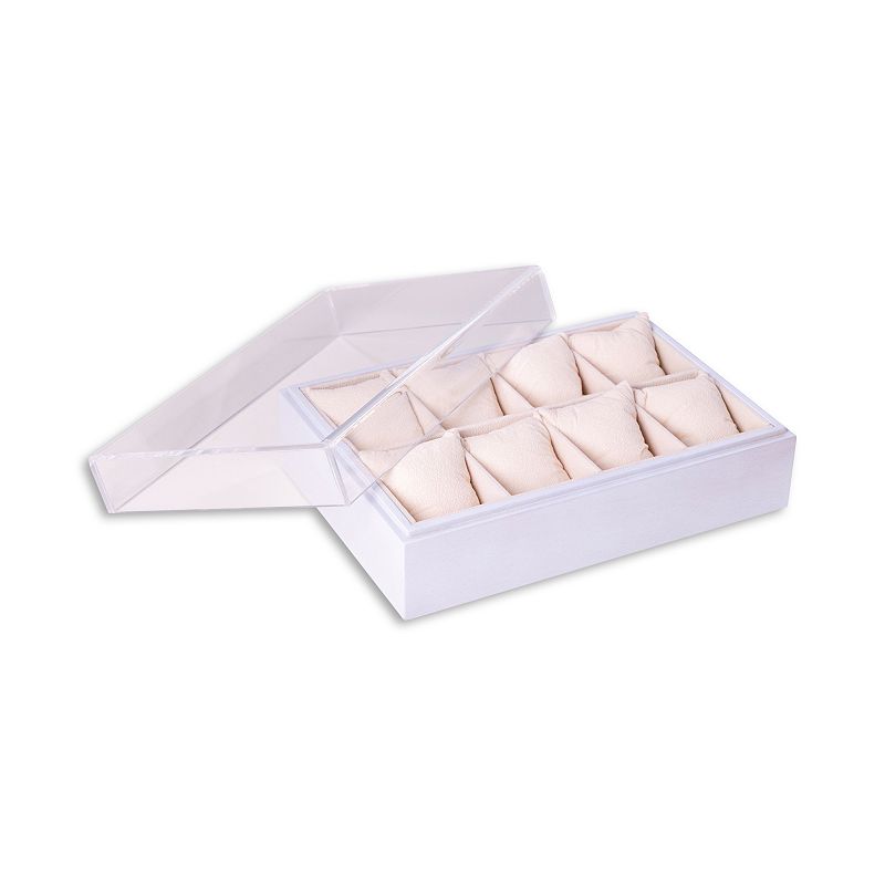 Bey-Berk Esme Eight Watch Box, White