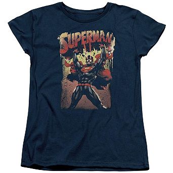 Superman Lift Up Short Sleeve Womens T-shirt