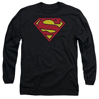 Superman Classic Logo Long Sleeve Adult T-shirt