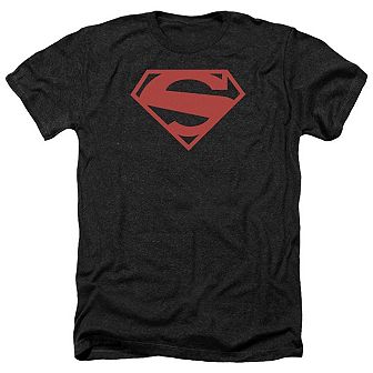 Superman 52 Red Block Adult Heather T-shirt