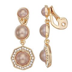 Pearl clip on 2025 earrings at kohl's