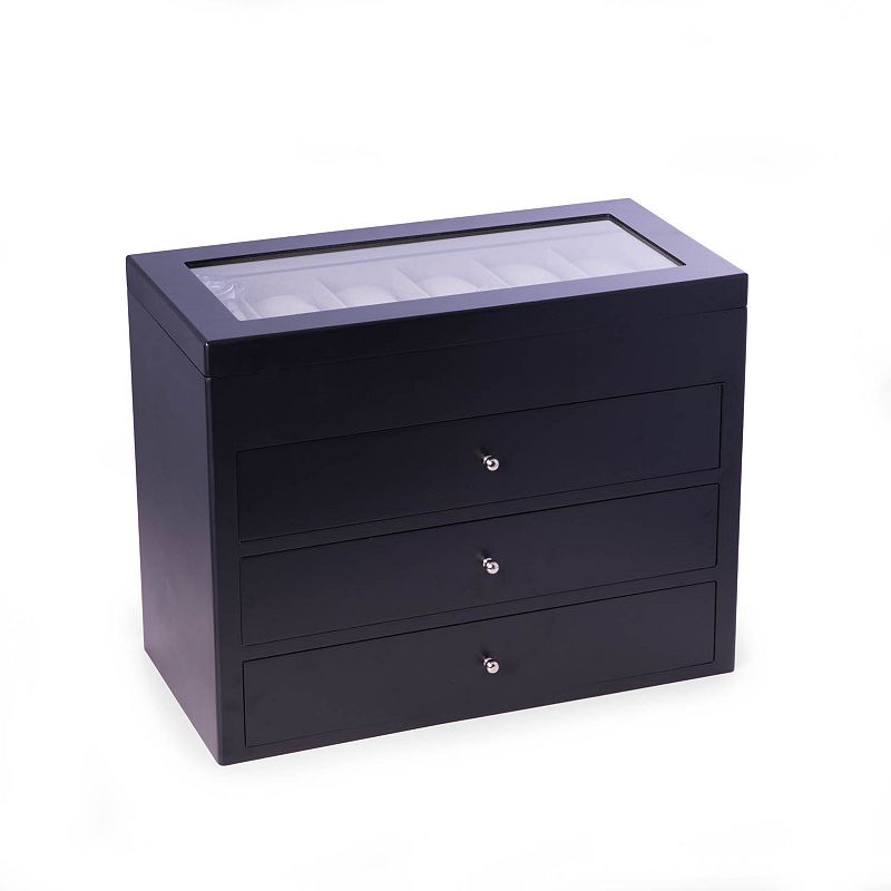 Bey-Berk Stanley 48 Watch Box, Black