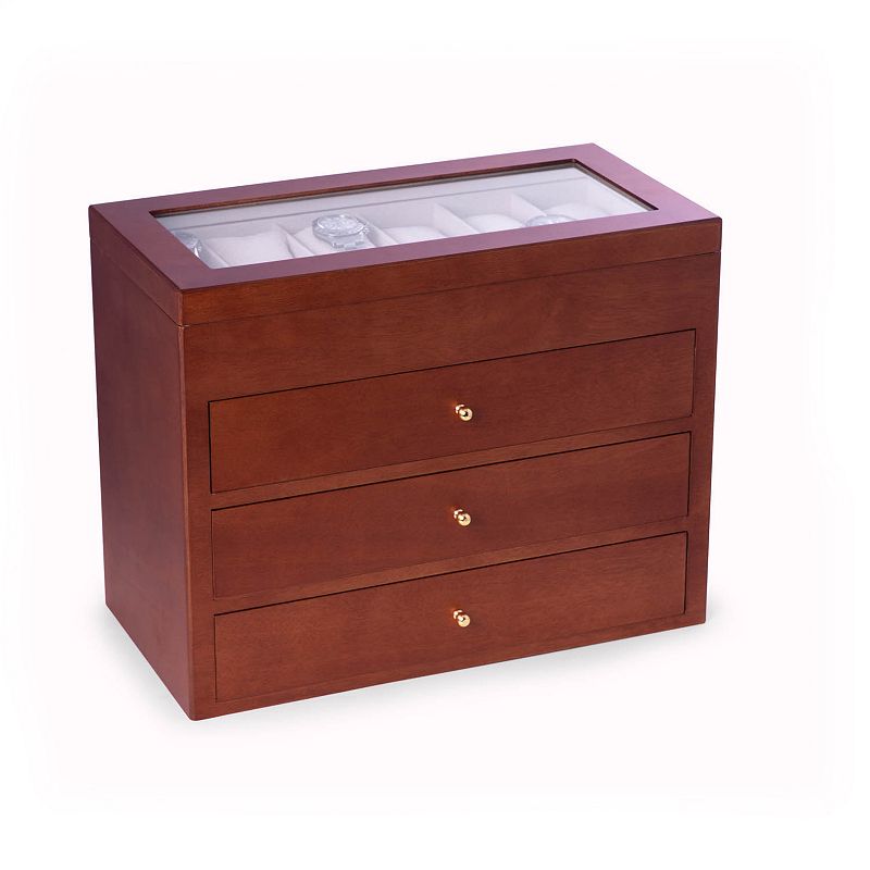Bey-Berk Stanley 48 Watch Box, Brown
