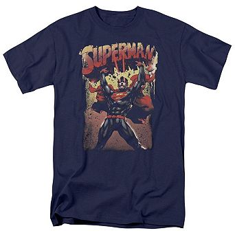 Superman Lift Up Short Sleeve Adult T-shirt