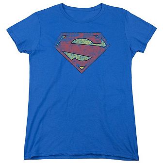 Superman New 52 Shield Short Sleeve Womens T-shirt
