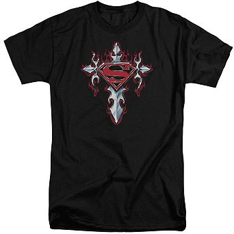 Superman Gothic Steel Logo Short Sleeve Adult Tall T-shirt