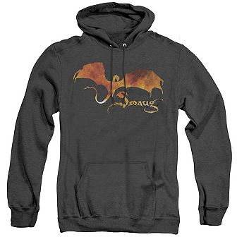 Hobbit Smaug On Fire Adult Heather Hoodie