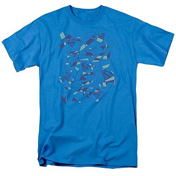 Superman Geo Scribbles Short Sleeve Adult T-shirt