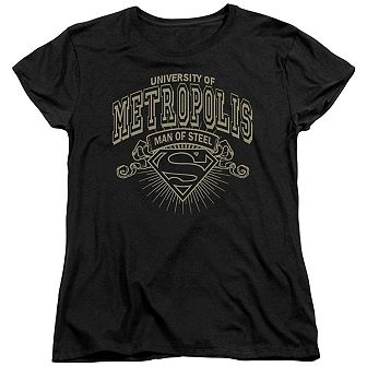 Superman University Of Metropolis Short Sleeve Womens T-shirt