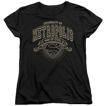 Superman University Of Metropolis Short Sleeve Womens T-shirt