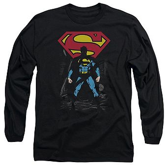 Superman Dark Alley Long Sleeve Adult T-shirt