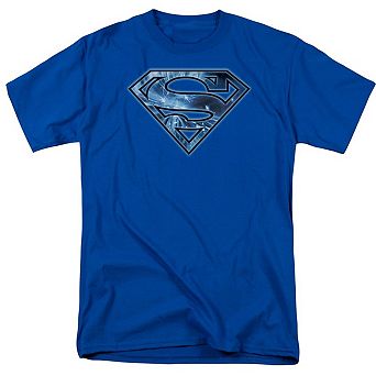 Superman On Ice Shield Short Sleeve Adult T-shirt