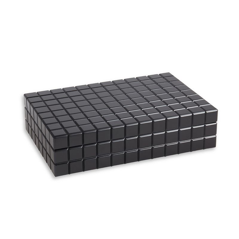 Bey-Berk Bogota Cube Design Ten Watch Case, Black