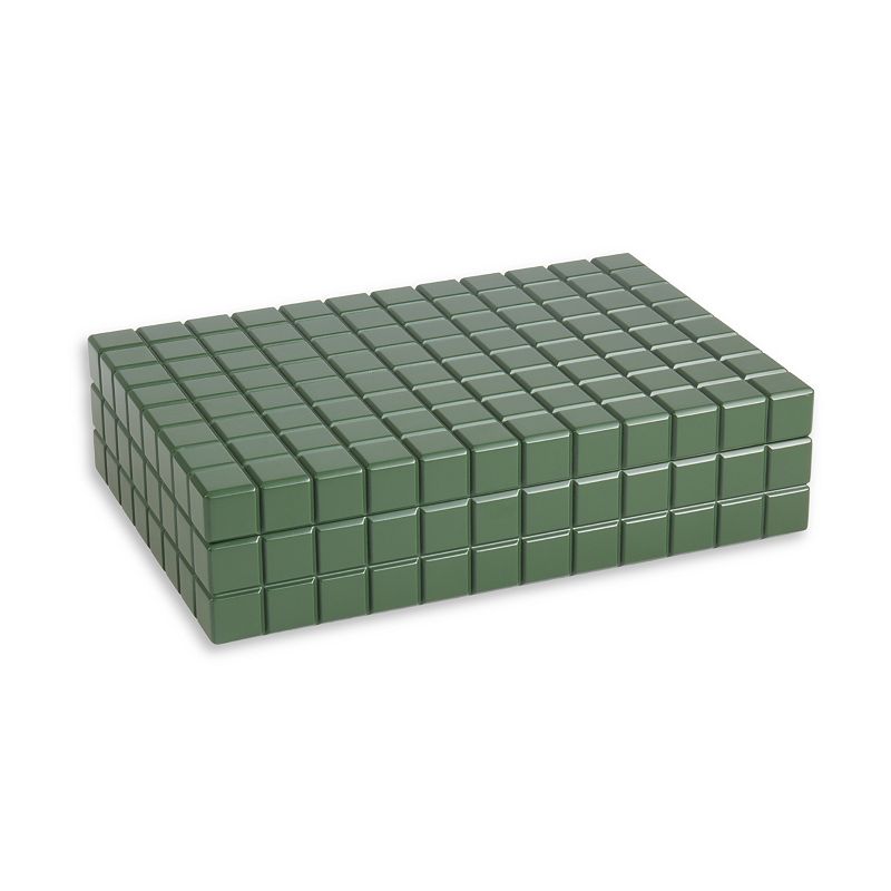 Bey-Berk Bogota Cube Design Ten Watch Case, Green