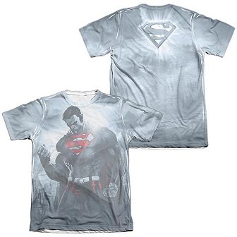 Superman Light Of The Sun Adult 65/35 Poly/cotton Short Sleeve T-shirt
