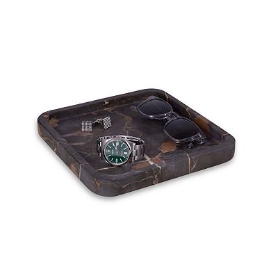 Bey-Berk Robbie Genuine Marble Tray & Catch-All