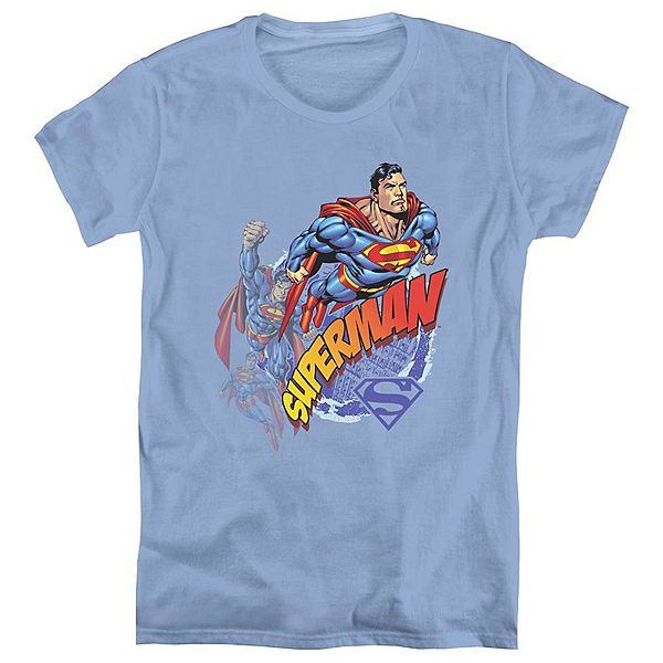 Superman Up Up And Away Short Sleeve Womens T-shirt