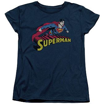 Superman Flying Over Short Sleeve Womens T-shirt
