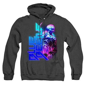 Blue Beetle Lightning Adult Heather Hoodie