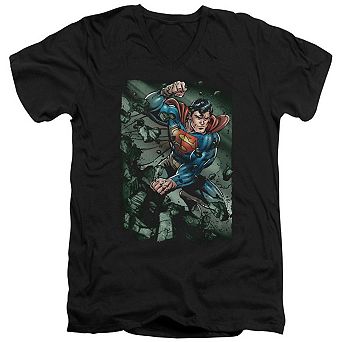Superman Indestructible Short Sleeve Adult V Neck T-shirt