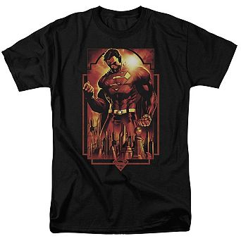 Superman Metropolis Deco Short Sleeve Adult T-shirt