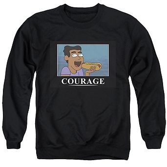 Rick And Morty Courage Poster Adult Crewneck Sweatshirt