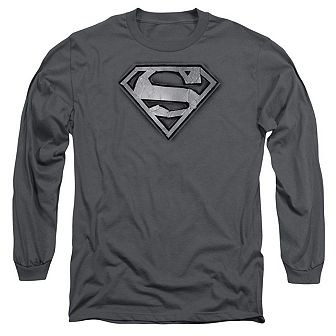 Superman Duct Tape Shield Long Sleeve Adult T-shirt