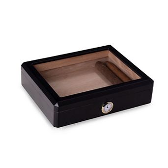 Bey-Berk Wes Black 8 Cigar Humidor