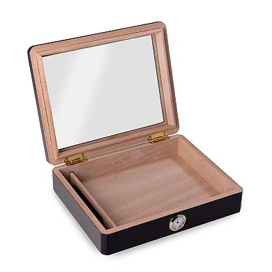 Bey-Berk Wes Black 8 Cigar Humidor