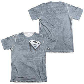 Superman Drip And Repeat Adult 65/35 Poly/cotton Short Sleeve T-shirt