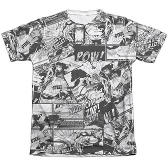 Superman Comic s Adult 65/35 Poly/Cotton Short Sleeve T-Shirt