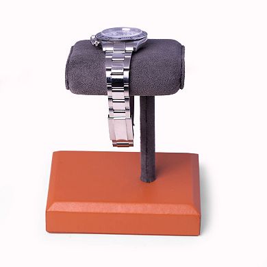Bey-Berk William Saddle Brown Single Watch Display Stand