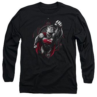 Superman Propaganda Superman Long Sleeve Adult T-shirt