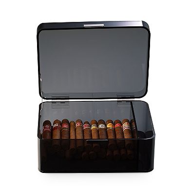 Bey-Berk Drake Smoke Acrylic Humidor