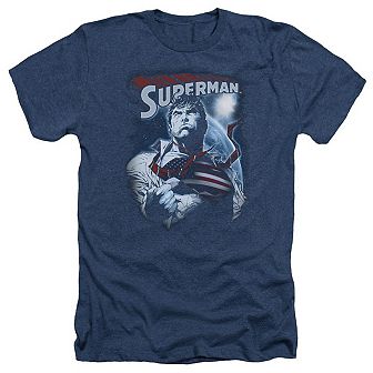 Superman Honor And Protect Adult Heather T-shirt