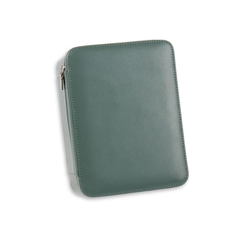 Bey-Berk Drake Leather Travel Watch Case, Green