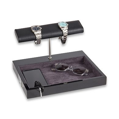 Bey-Berk Laurence Valet with Wireless Charger