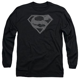 Superman Chainmail Long Sleeve Adult T-shirt
