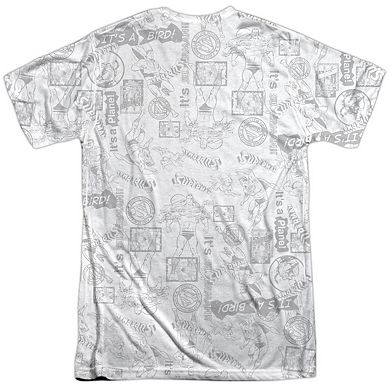 Superman Classic Repeat Short Sleeve Adult 100% Poly Crew T-shirt