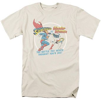 Superman Battle Of The Sexes Short Sleeve Adult T-shirt