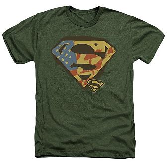 Superman Not Afraid Adult Heather T-shirt