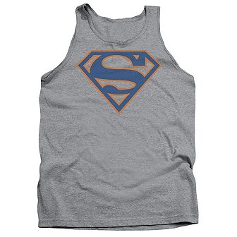Superman Blue & Orange Shield Adult Tank Top