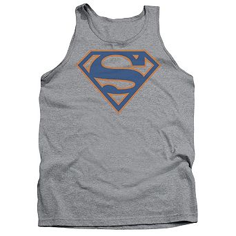 Superman Blue & Orange Shield Adult Tank Top