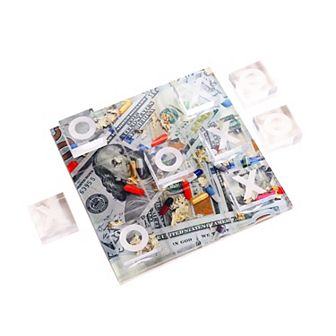 Bey-Berk Miami Acrylic Tic Tac Toe Set