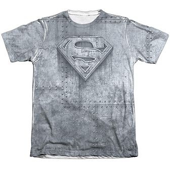 Superman Made Of Steel Adult 65/35 Poly/cotton Short Sleeve T-shirt