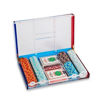 Bey-Berk Dylan Acrylic Poker set with 200 Casino Grade Chips