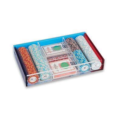 Bey-Berk Dylan Acrylic Poker set with 200 Casino Grade Chips